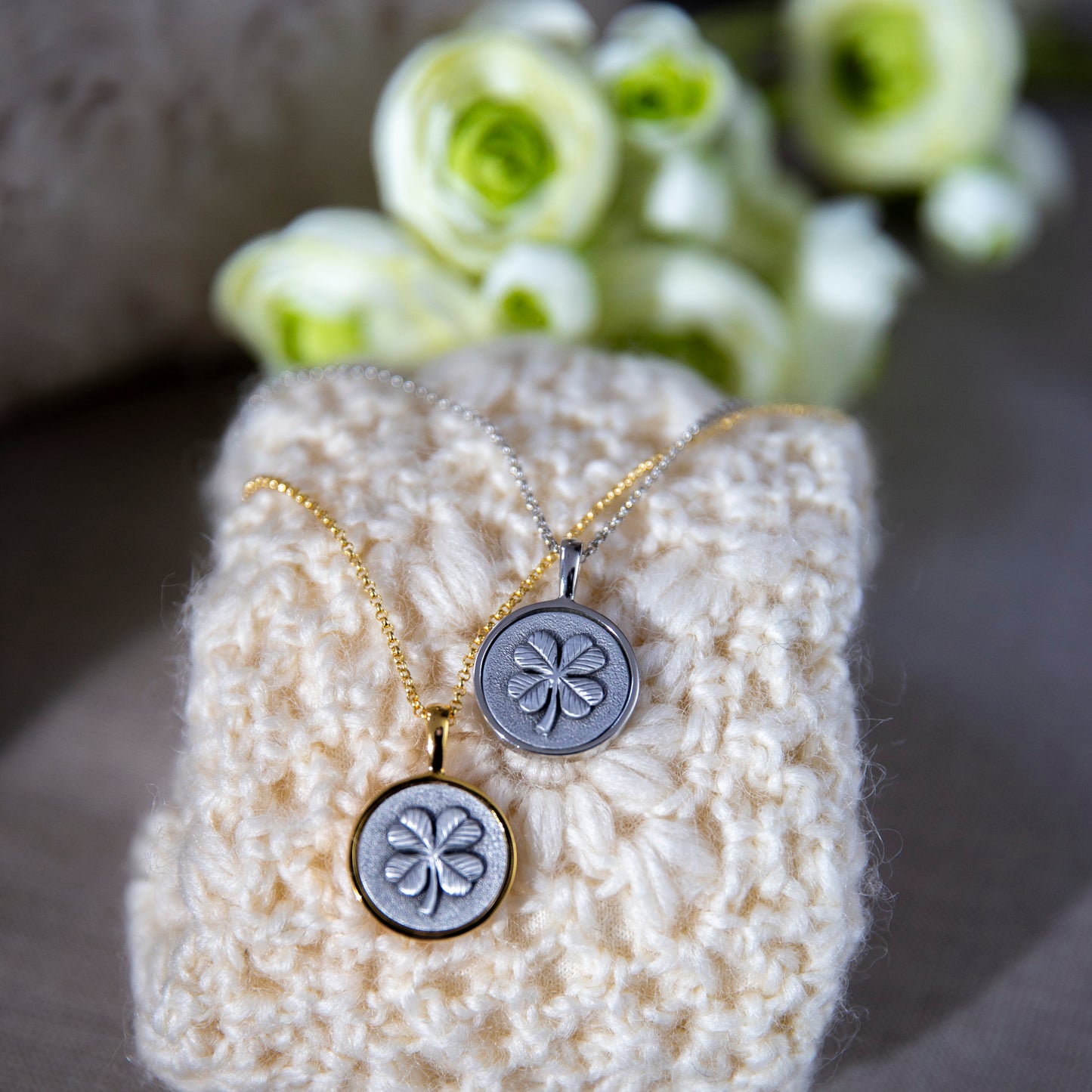 Personalized 4-Leaf Clover Custom Photo Necklace