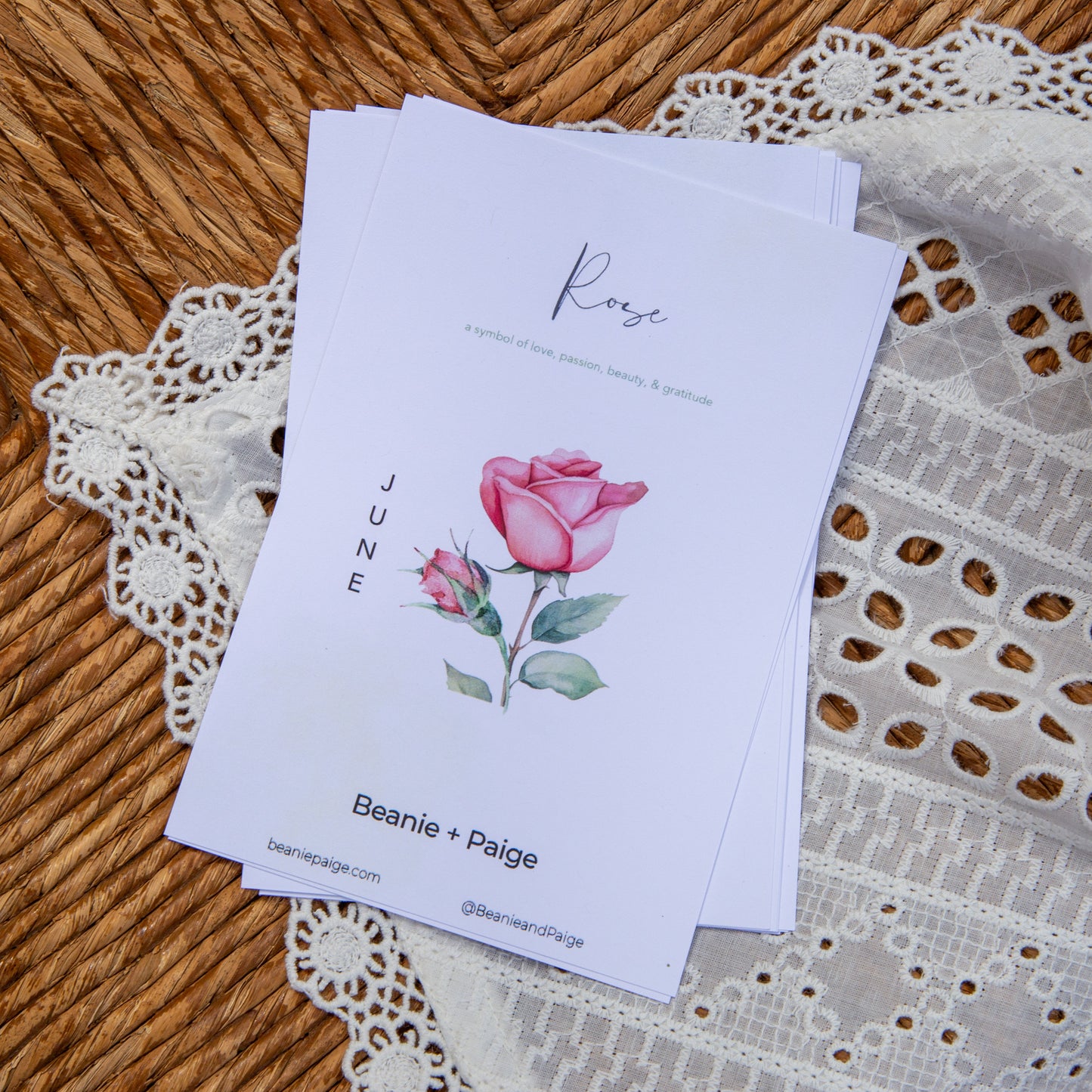 June Rose Flower Locket with Photo