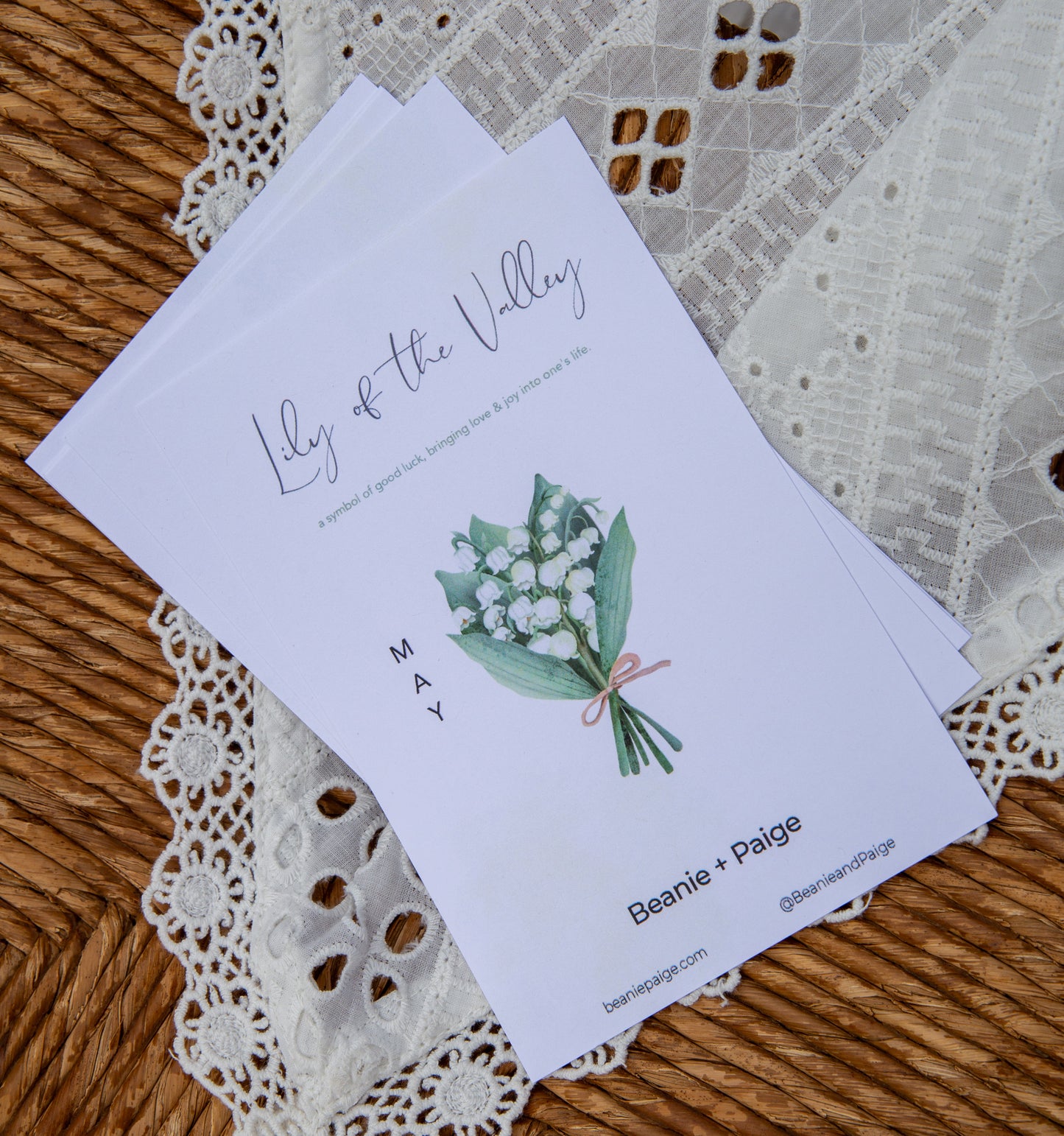 May Lily of the Valley Flower Locket with Photo