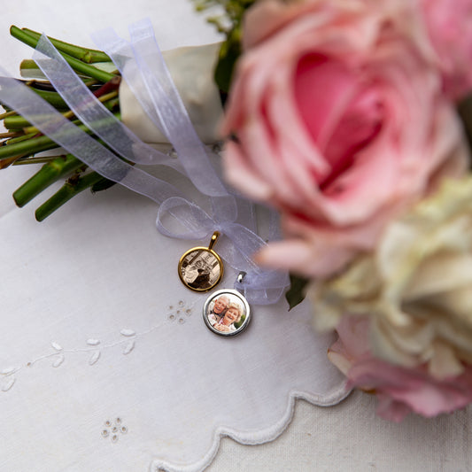 Personalized Round Photo Bridal Charm