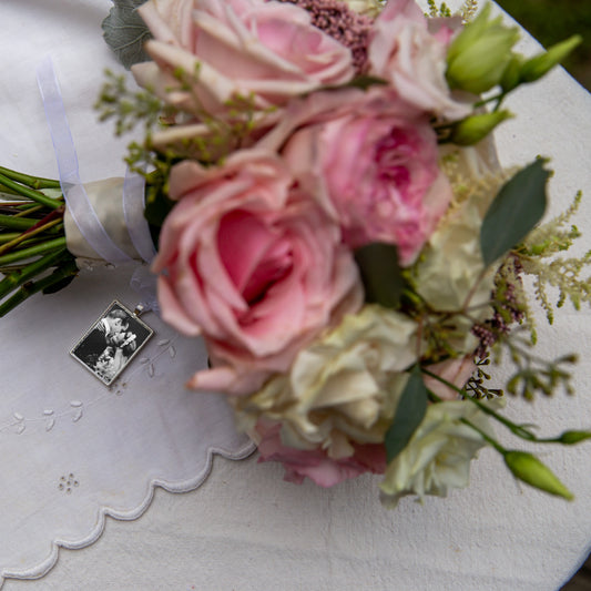 Personalized Rectangle Photo Bridal Charm
