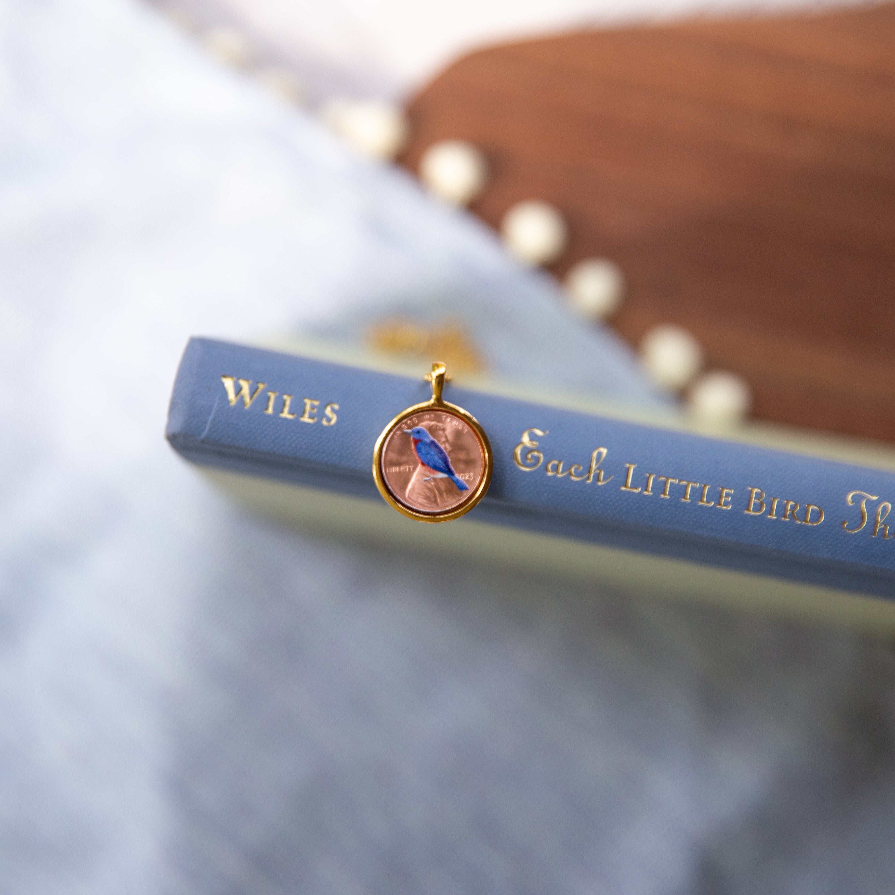 Bluebird Two-Sided Photo Necklace | Personalized Memorial Jewelry