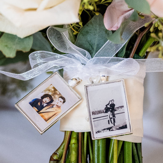 Personalized Rectangle Photo Bridal Charm