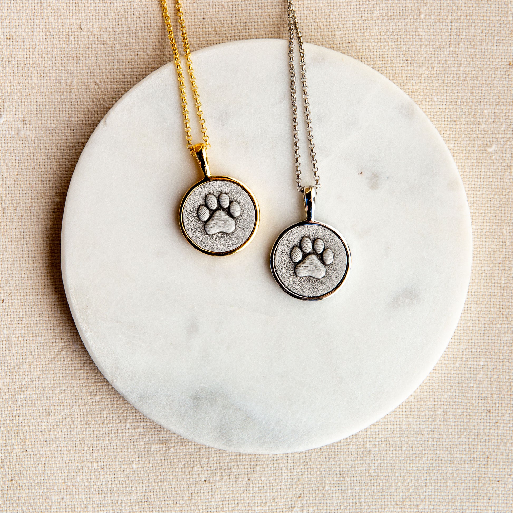 Personalized Cat Pawprint Custom Photo Necklace – Beanie Paige